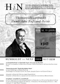 					Ansehen Bd. 6 Nr. 11 (2005): Humboldts Russland-Reise
				