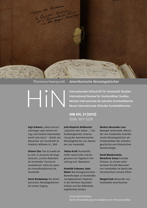 Cover von HiN XVI, 31 (2015)