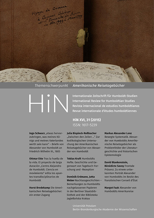 Cover of HiN XVI, 31 (2015)