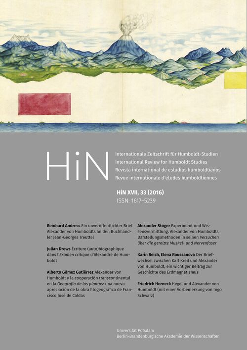 Cover of HiN XVII, 33 (2016)