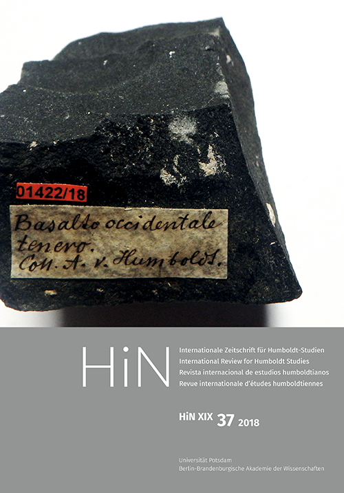 Cover von HiN XIX, 37 (2018)